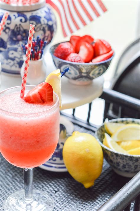 Favorite Summer Frozen Drink Strawberry Lemon Limeade Rum Slush Recipe