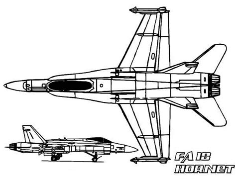 fa  hornet jet fighter airplane coloring page  print  coloring pages