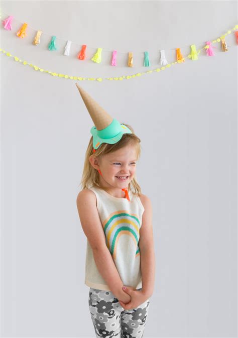 Diy Melting Ice Cream Party Hats Crazy Hat Day Ice Cream Party