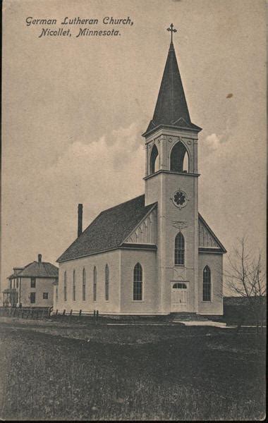 © 2021 first evangelical free church: German Lutheran Church Nicollet, MN Postcard