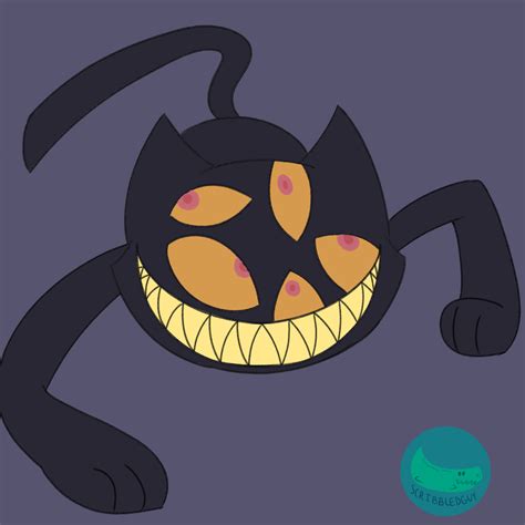 Many Eyed Demon Cat By Scribbledguy On Newgrounds