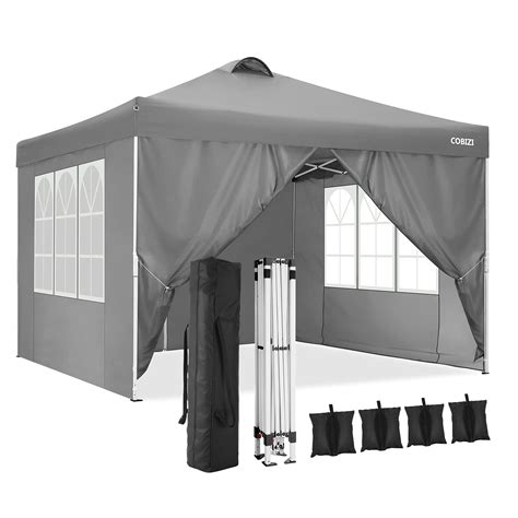 Buy Cobizi Gazebos 3x3m Waterproof Pop Up Gazebo With 4 Side Walls Outdoor Event Shelter Party