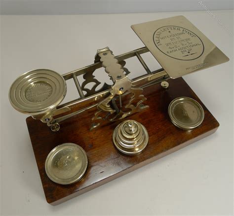 Antiques Atlas Mahogany And Brass Postal Scale By S Mordan And Co