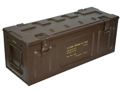 British Metal Ammo Box Can