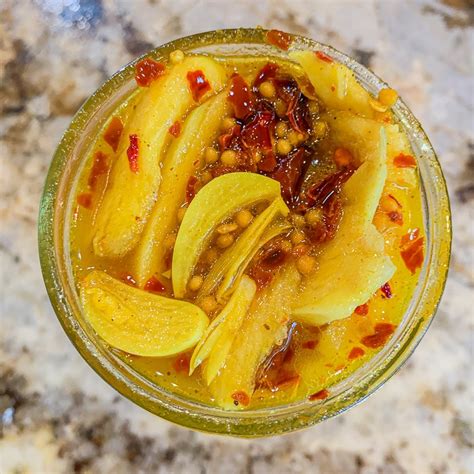 Easy Pickled Mango Recipe Amba Recipe Hildas Kitchen Blog