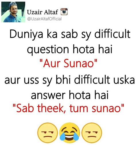 Hindi jokes in hindi funny chutkule 140 words funny sms facebook whatsapp new sms message dosti friends jokes in hindi is a set of hilarious jokes about friends, typically a conversation the sharechat services are out there for folks who like to share their hearts out with their pals and family. Pin by Hibu ...... on BinDas LoG | Fun quotes funny ...