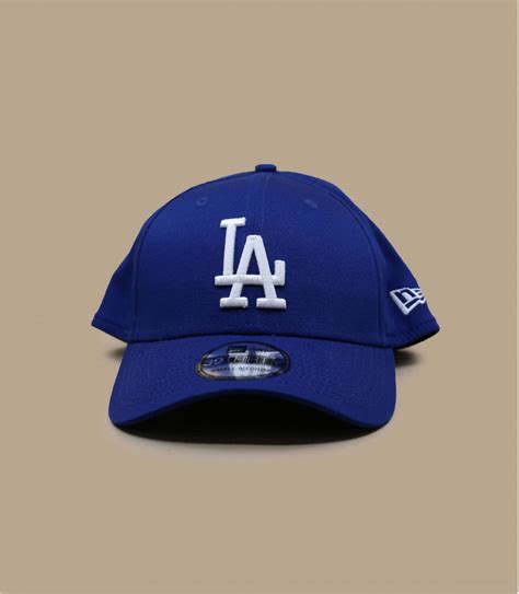 Blue curved visor LA cap - League Ess LA 39Thirty team by New Era. Headict