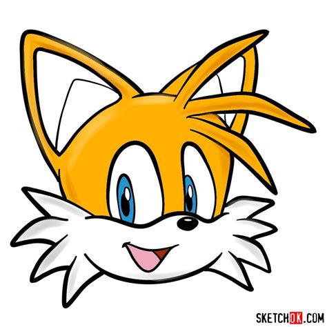 How to draw sonic exe, step by step? How to draw the face of Tails - SketchOk - step-by-step ...