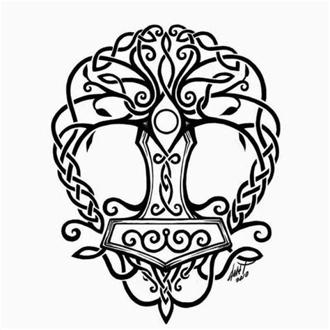 Awesome Viking Tree Of Life Tattoo Design Norse Tattoo Yggdrasil