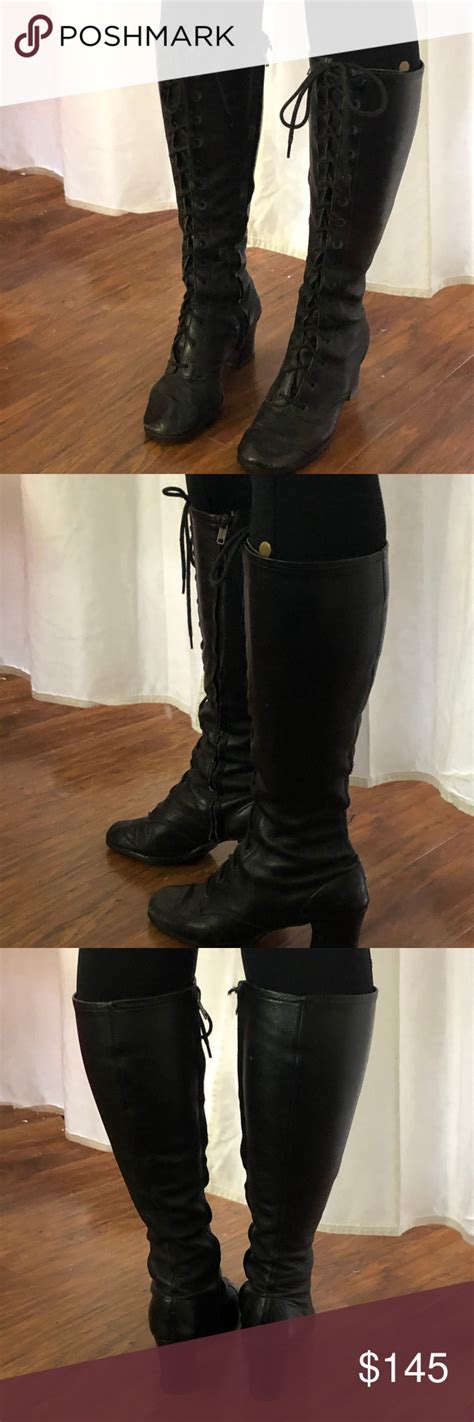 Vintage 60s Heavy Leather Go Go Boots Side Zip Gogo Boots Boots