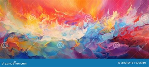 Symphony of Abstract Colors Harmonizing and Resonating, Creating a