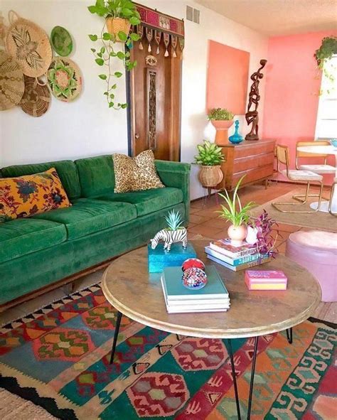 We did not find results for: Pink accent wall in a Bohemian living room dining area ...