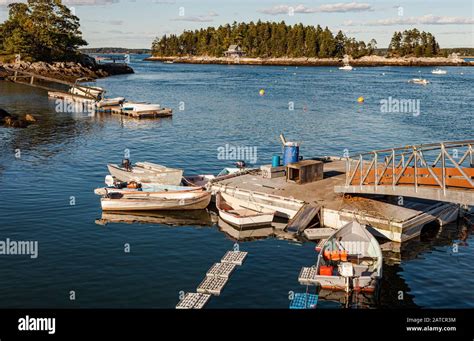 The Harbor At Five Islands On Georgetown Island Maine Stock Photo Alamy