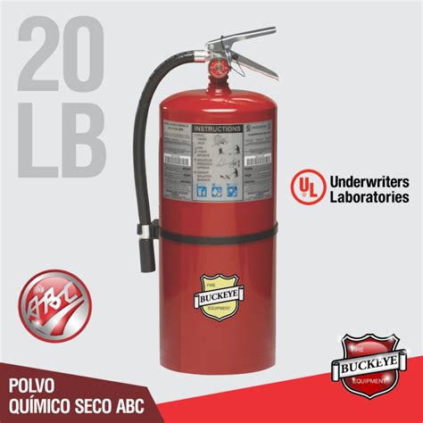 Extintor Buckeye Pqs Abc De 20 Libras Polvo Químico Seco Extintores