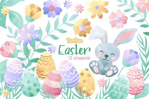 Easter Watercolor Clipart