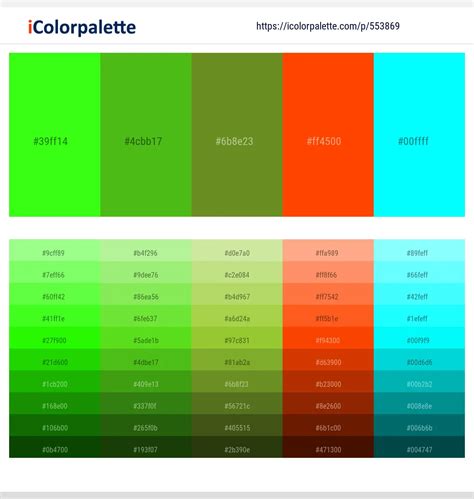 4 Latest Color Schemes With Lime Green And Aqua Color Tone Combinations