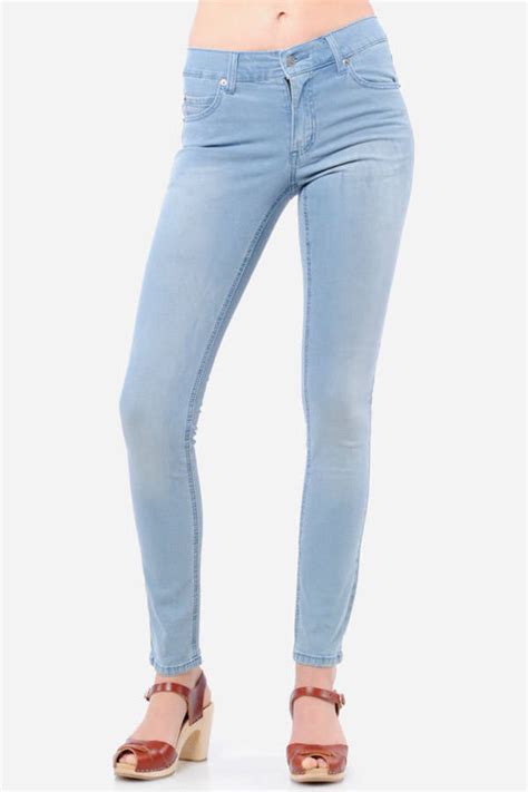 blue cheap monday jeans light wash low rise jeans tight blue jeans 65 tobi us