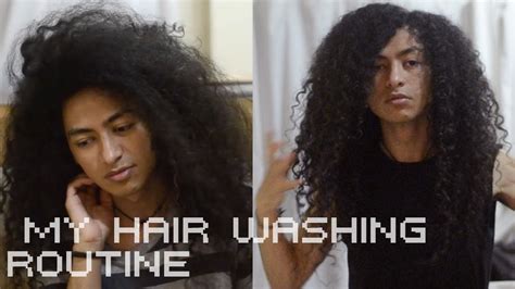 I don't wash hair daily though. Men's Curly Long Hair Washing Routine - YouTube