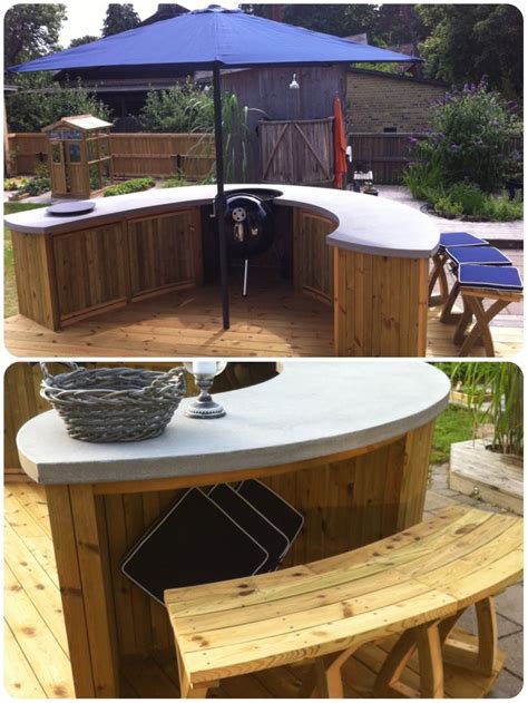 If your just not happy with a basic weber or performer and have a few weekends and couple $$ to spare, come along for a fun. #outdoor bbq kitchen, built-in Weber grill and charcoal ...