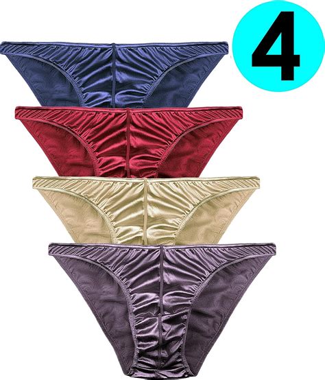 Buy Barbra Lingerie Mens Satin Bikini Briefs Panties S To 3xl Silky