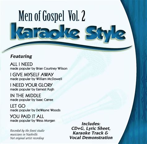 Karaoke Style Men Of Gospel Vol Two Various Artists Music