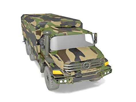 Mercedes Military Truck 3d Model 3ds Max Files Free Download Cadnav