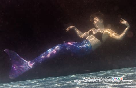 Floating Around Underwater Mermaid Pose Reference Adorkastock