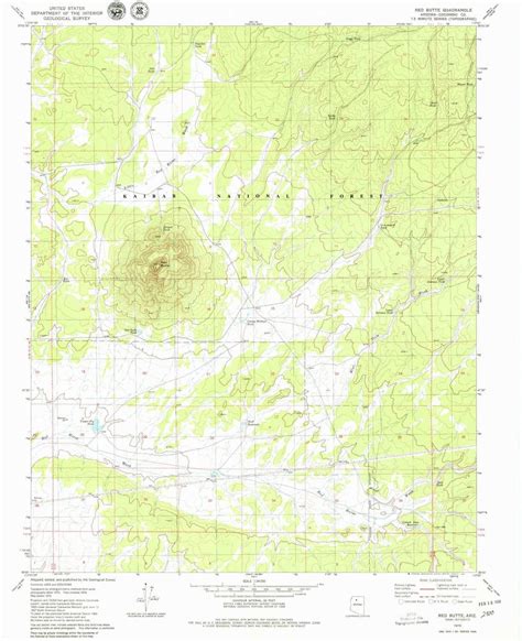 Yellowmaps Red Butte Az Topo Map 124000 Scale 75 X 75