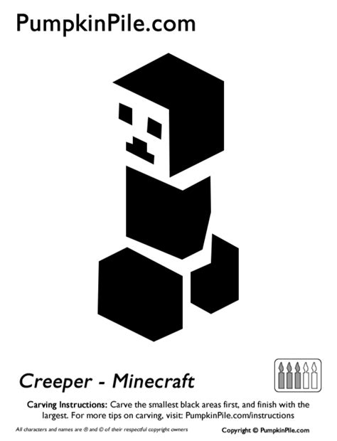 Minecraft Pumpkin Stencils Free Printable