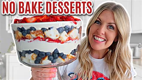 Easy 4 No Bake Desserts Make Them In Just A Few Minutes Youtube