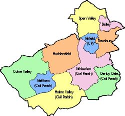 It was created in the 1970s as one of five metropolitan regions, (the three cities above and calderdale being the others) in what was then a new metropolitan county of west yorkshire. Kirklees