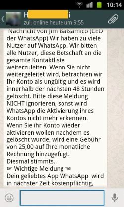 Whatsapp hat einstellungen nicht zurückgesetzt, der kettenbrief behauptet etwas anderes. NormCast.de » WhatsApp-Kettenbrief ist ein Fake