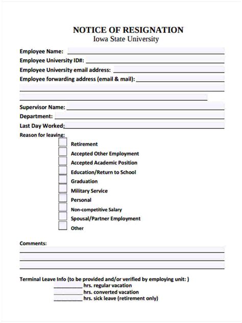 30 Day Notice To Quit Job Template