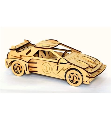 Stonkraft 3d Wooden Puzzle Sports Car Wooden Diy Build Your Own