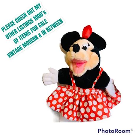 Minnie Mouse Plush Hand Puppets Walt Disney Applause Good Vintage