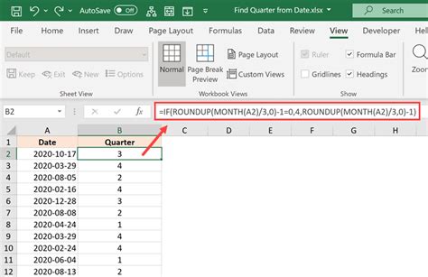 Calculate Quarter From Date In Excel Easy Formula Trump Excel