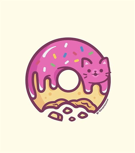 Donut Cat By Cpuentesdesign Redbubble
