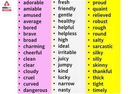 adjective definition and examples