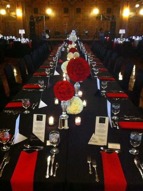 Black Red And Gold Decor For Wedding Or Party Red Wedding Wedding