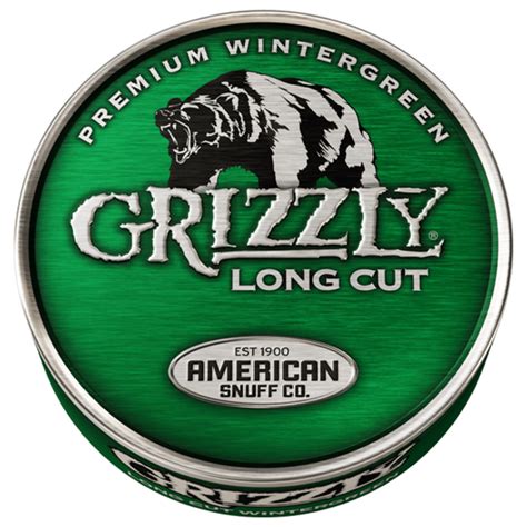 Grizzly Wintergreen Long Cut Chewing Tobacco Delivered In Minutes