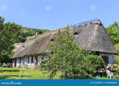 Old Traditional Cottage In Normandy France Editorial Photo Image Of