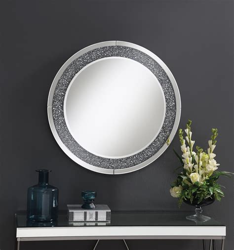 Round Wall Mirror with LED Lighting Silver - Coaster Fine Fu
