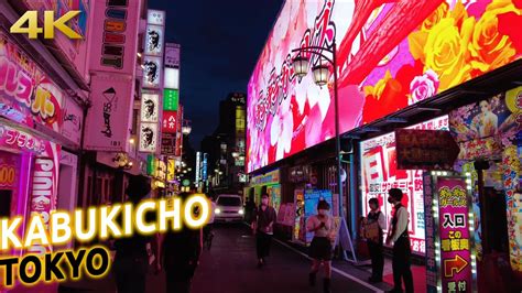 Kabukicho Neon Lights Night Walk In Tokyo Japan 4k Youtube