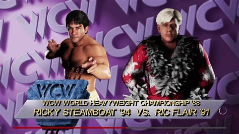 Ricky Steamboat Vs Ric Flair WCW Fall Brawl WWE 2K18 YouTube