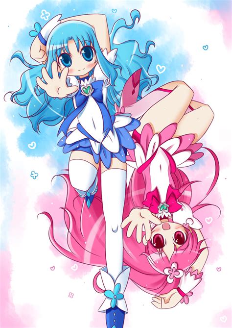 Kurumi Erika Hanasaki Tsubomi Cure Marine And Cure Blossom Precure And More Drawn By