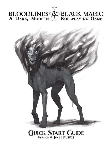 The Bloodlines Black Magic Roleplaying Game Quick Start Guide