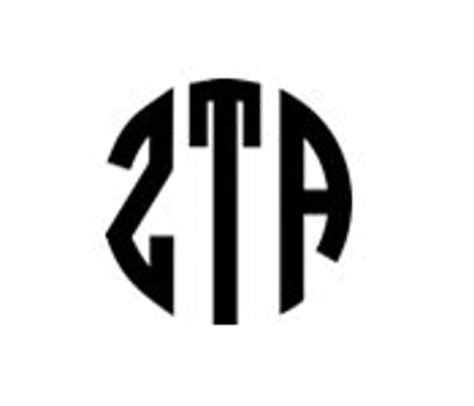 Zeta Tau Alpha Sorority Circle Monogram Png Svg Download