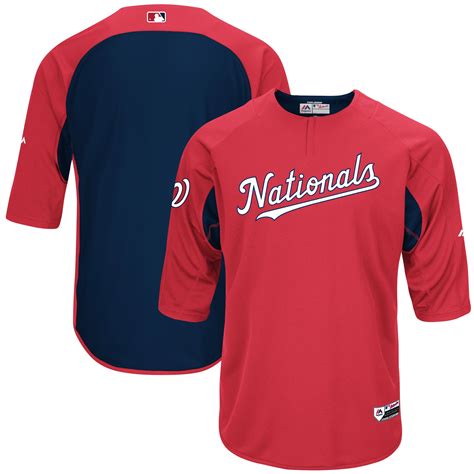 Majestic Washington Nationals Rednavy Authentic Collection On Field 3