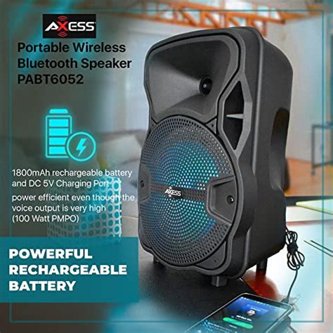Axess Portable Wireless Bluetooth Speaker — 8 Woofer And 15 Tweeter