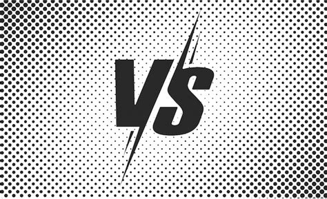 Premium Vector Vs Or Versus Black And White Text Poster For Battle